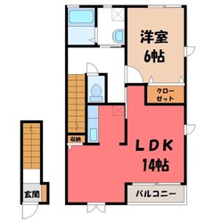 サンワードヴィラ Cの物件間取画像